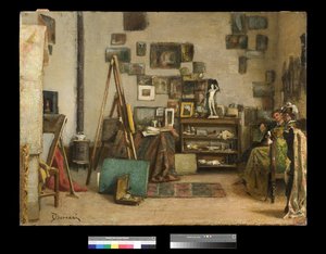 Bezoek aan het atelier van de schilder