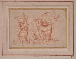 Tritons en Putti door Odoardo Fialetti