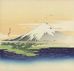 Fuji vanaf het strand bij Mio