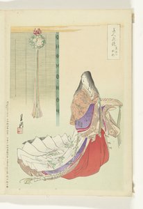 Heian hofdame door Ogata Gekko
