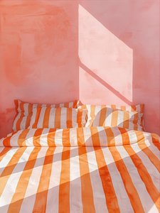 Zonnig gestreept bed door Ohkimiko