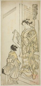 Courtisanes getekend in Osaka-stijl, uit "Courtisanes van de drie hoofdsteden - Een set van drie"