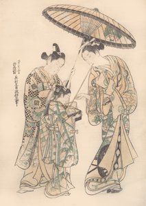 Twee figuren door Okumura Masanobu