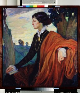 Portret van de Russische dichteres Anna Achmatova (1889-1966)