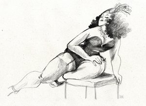 Glamoureuze pin-up met rondingen