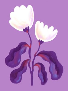 Moderne lavendelbloemen door Olga Skomorokhova