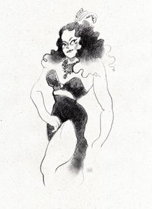 Retro Burlesque-diva door Olga Skomorokhova