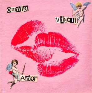 Kiss Omnia Vincit Amor, 2020 (gemengde techniek op canvas)