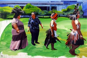 De nieuwe wereld, 2011 (acryl op doek) door Olivier Morel