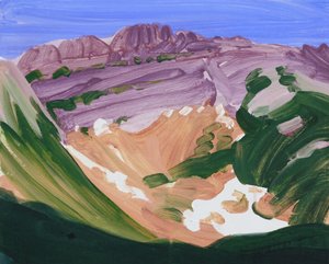 Leukerbad 17, 2012 (acryl op doek) door Olivier Morel