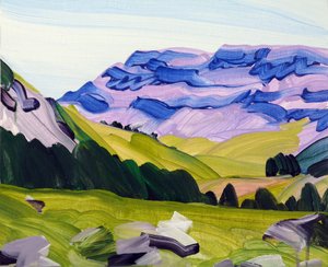 Leukerbad 33, 2017 (acryl op doek) door Olivier Morel