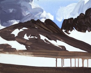 Leukerbad 7, 2012 (acryl op doek) door Olivier Morel