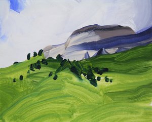 Leukerbad 9, 2012 (acryl op doek) door Olivier Morel