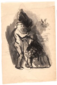 Studie voor "Daedalus en Icarus" door Oluf Hartmann