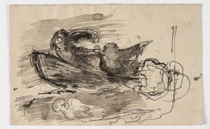 Studie voor "Psyche wordt over de Styx gevoerd" (?) door Oluf Hartmann