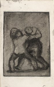 Twee vechtende mannen