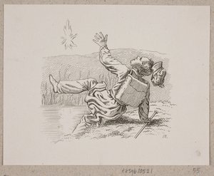 De lantaarnman en de wandelaar door Oluf Olufsen Bagge