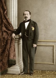 Portret van Napoleon III door Olympe Aguado de las Marismas - latere inkleuring