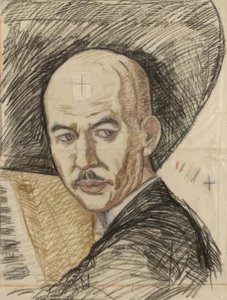 Schets voor de prent "Portret van Yamada Kosaku"