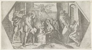 Aanbidding door de herders door Orazio Borgianni