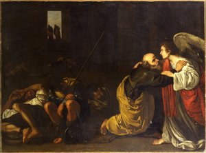 De bevrijding van Sint-Pieter door Orazio Gentileschi