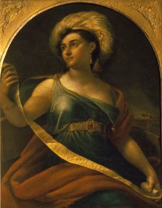 Portret van de actrice Ekaterina Semyonova 1786-1849 als Delphische Sibylle, 1828 door Orest Adamovich Kiprensky