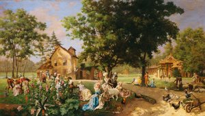 Hameau van Marie Antoinette in Versailles door Oreste Cortazzo
