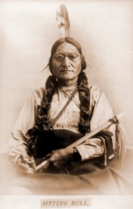 Portret van Sitting Bull met Calumet