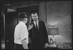 Billy Wilder en Walter Matthau op de set van 