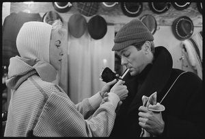 Janet Leigh en Tony Curtis op de Winterspelen, Squaw Valley, Californië