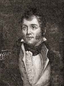 commodore Oliver Hazard Perry van de Amerikaanse marine, uit De Geschiedenis van Ons Land, gepubliceerd 1905