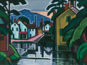 Oude Kanaalhaven door Oscar Florianus Bluemner