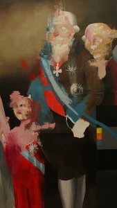 Imperial Reverie, 2020-2025 (acryl en olieverf op doek) door Oscar Nin