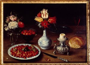 Stilleven met bloemenvaas door Osias the Elder Beert