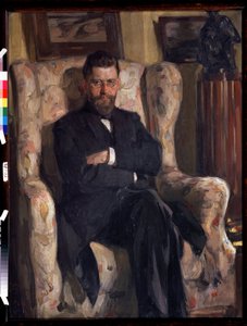 Portret van de verzamelaar Alexey A. Bakhrushin (1865-1929) door Osip Emmanuilovich Braz