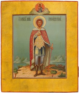 Sint Alexander Nevski, 19e eeuw door Osip Semionovich Chirikov