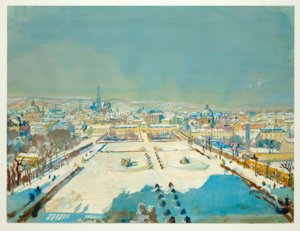Winter in de Belvedere-tuin door Oskar Laske