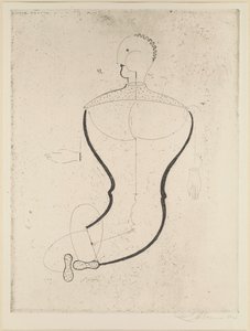 Abstracte figuur naar links, 1923 door Oskar Schlemmer