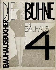 Omslagontwerp Het podium bij het Bauhaus Die Bühne im Bauhaus, 1925 door Oskar Schlemmer