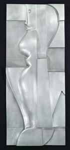 Relief H. Abstracte Figuur, 1919 (aluminium) door Oskar Schlemmer