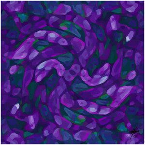 Abstracte paarse wervelingen door Osvaldo Russo