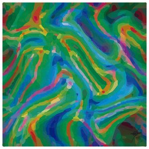 Groen Blauw Abstract Stroming