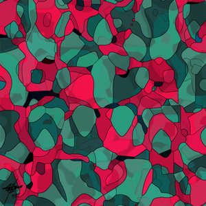 Levendige abstracte organische vormen door Osvaldo Russo