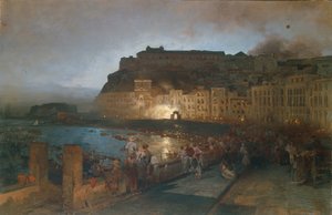 Vuurwerk in Napels, 1875