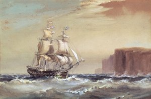Emigrantenschip aankomend bij Sydney Heads, 1883