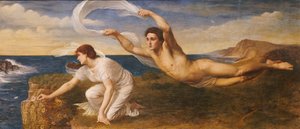 Boreas en Orithyia, c.1879 door Oswald von Glehn