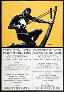 Reclameposter voor de Boekenbeurs in Florence, april-juni 1928