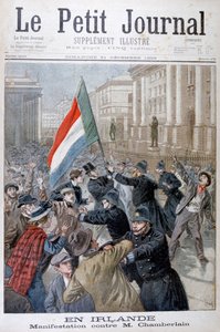 Demonstratie tegen Joseph Chamberlain, Ierland, 1899