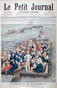 Gebeurtenissen in Madagaskar: De repatriëring van Franse troepen, 1896 door Oswaldo Tofani