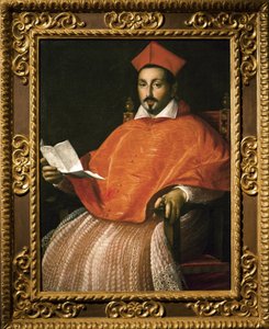 Portret van Kardinaal Scipione Borghese (Scipione Caffarelli-Borghese) (1577-1633) door Ottavio Leoni